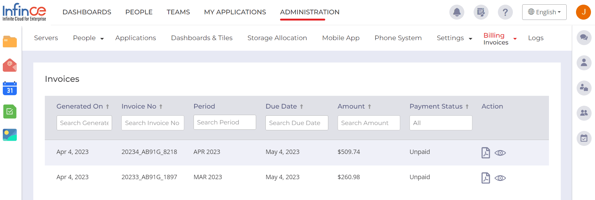 check bill tab invoice connections